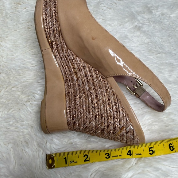 Stuart Weitzman Dolunch Patent Espadrille Wedge Sandal Women Size 9.5 - Picture 10 of 16